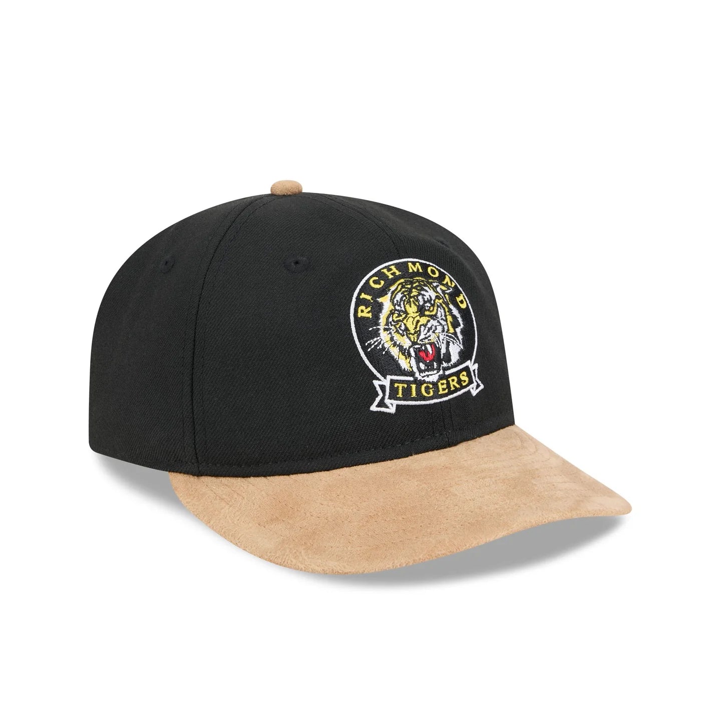 Richmond Tigers Hat - AFL 2025 Retro Contrast Suede 9Fifity Strapback Cap - New Era